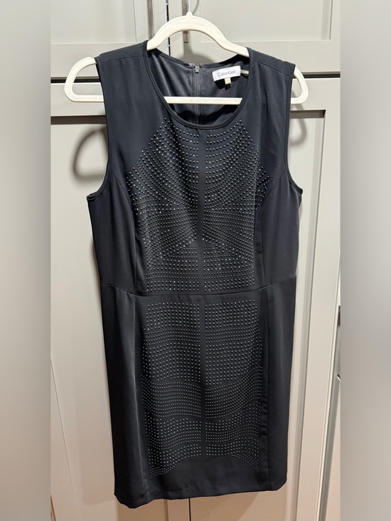 Calvin Klein Dresses & Skirts - Calvin Klein Black Sleeveless Stud Detail Sheath Dress 12